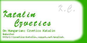 katalin czvetics business card